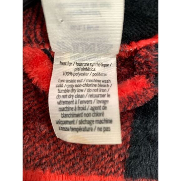 Victoria’s Secret PINK Women’s Plaid Check Dog Print Robe Red Size M/L - Picture 8 of 8